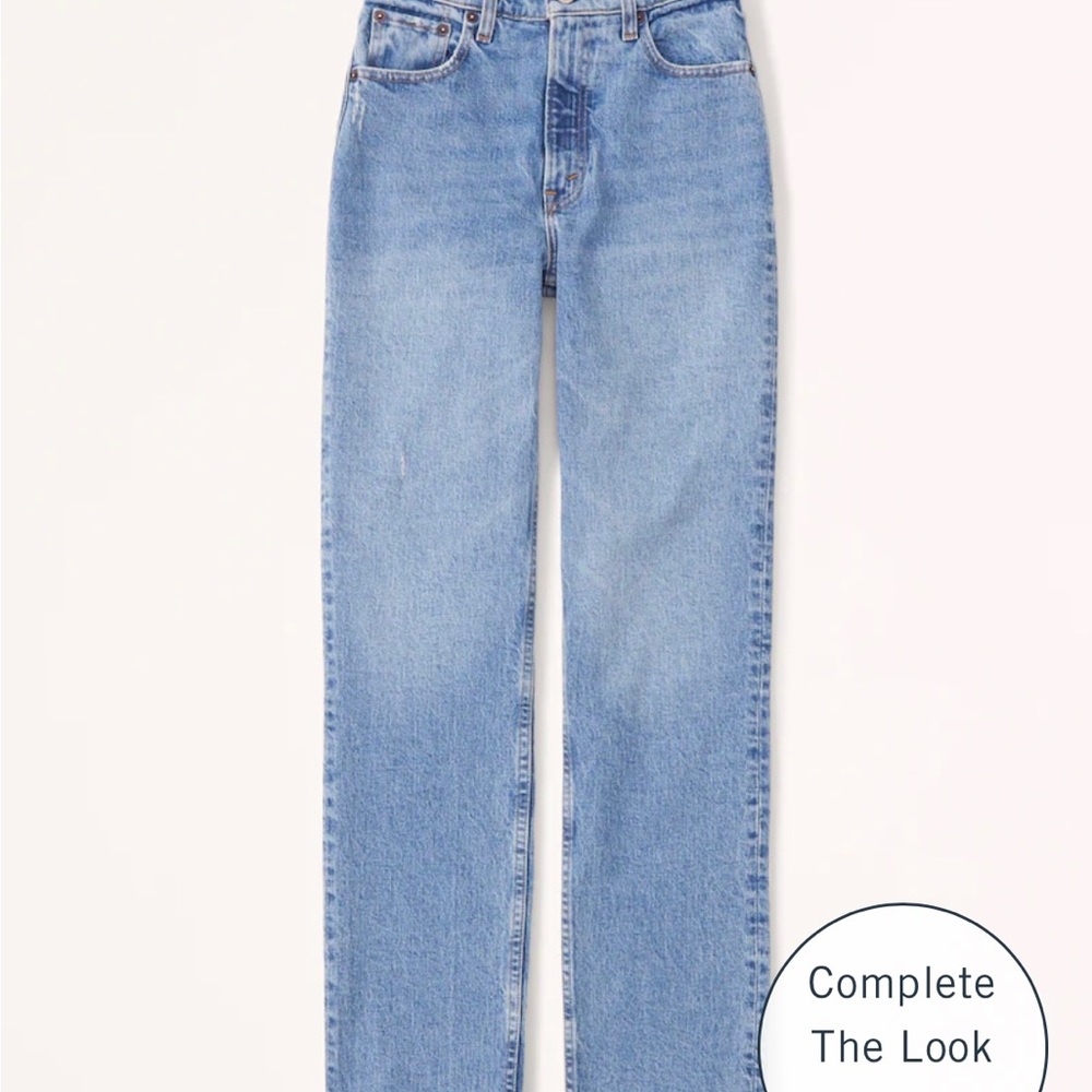 Abercrombie & Fitch 90s Straight Ultra High Rise, 6/28 Short